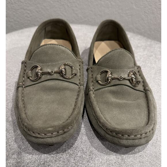 Gucci Shoes - Gucci Gray Mules with Silver Hardware